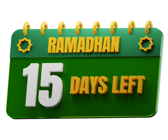 Faltam 15 dias para o Ramadã  3D Icon