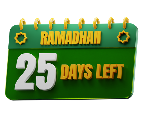 Faltam 25 dias para o Ramadã  3D Icon