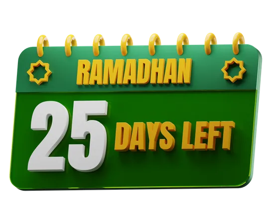 Faltam 25 dias para o Ramadã  3D Icon