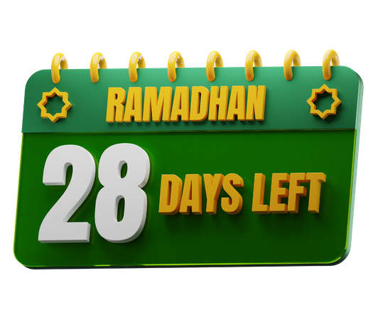 Faltam 28 dias para o Ramadã  3D Icon