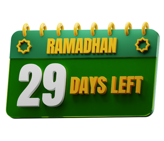 Faltam 29 dias para o Ramadã  3D Icon