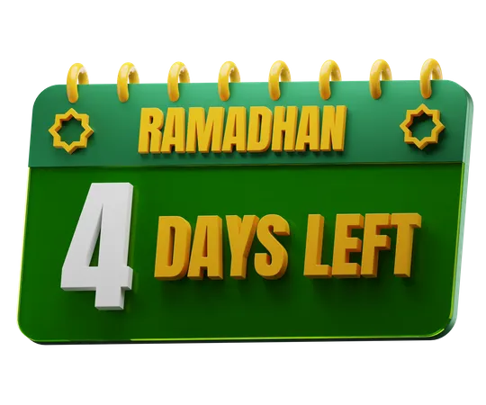 Faltam 4 dias para o Ramadã  3D Icon