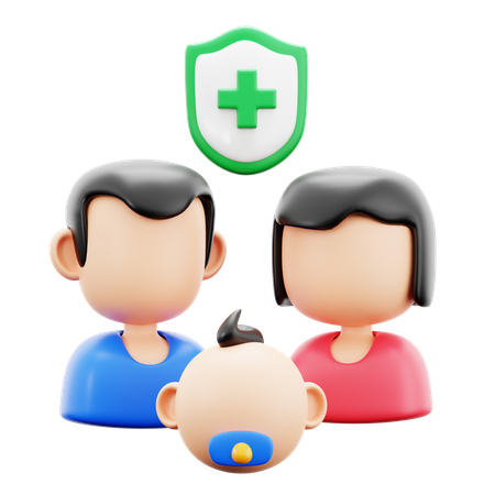 Familia Saludable  3D Icon