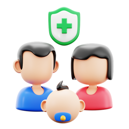 Família Saudável  3D Icon