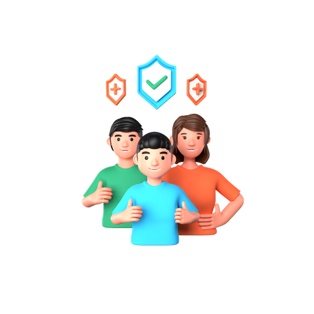 Familienversicherung  3D Icon