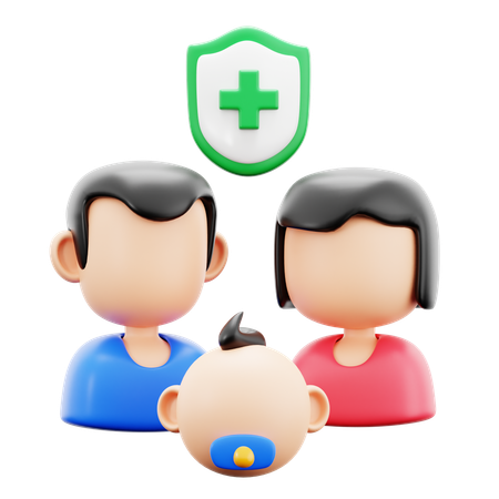Famille en bonne santé  3D Icon