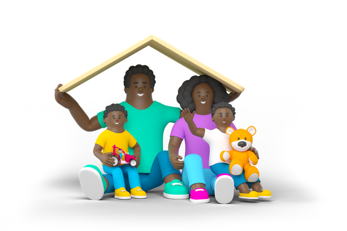 Family  3D Illustration