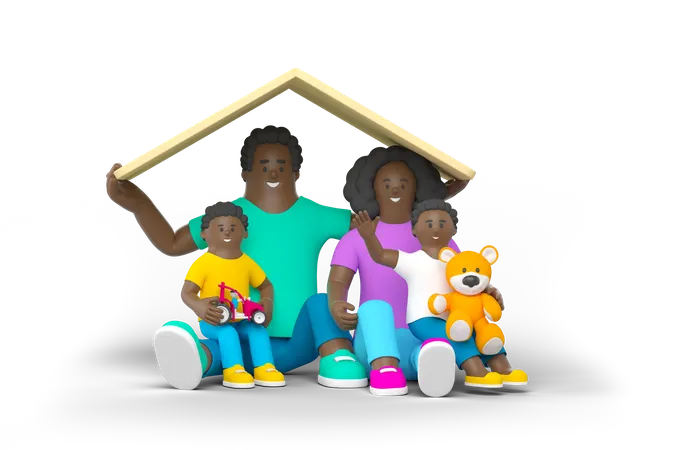 Family  3D Illustration