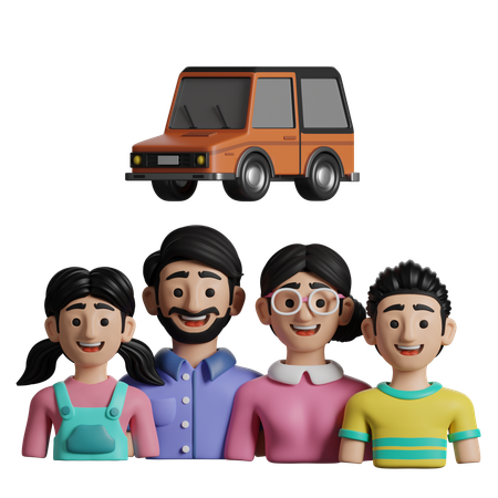 Family Car  3D Icon