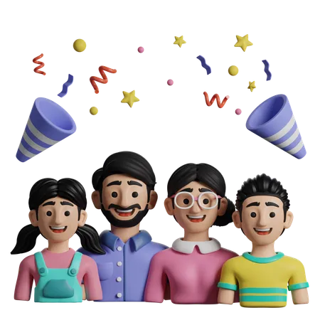 Family Celebration  3D Icon
