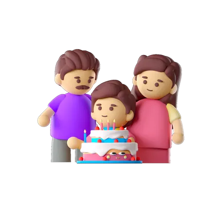 Family Celebration  3D Icon