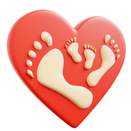 Family Footprint  3D Icon