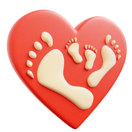 Family Footprint  3D Icon