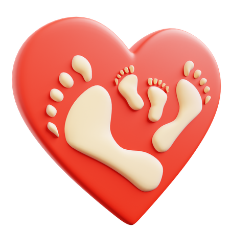 Family Footprint  3D Icon