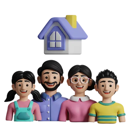 Family Home  3D Icon