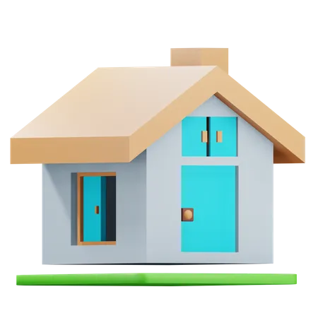 3 D Family House Icon Illustration With Transparent Background 3D Icon