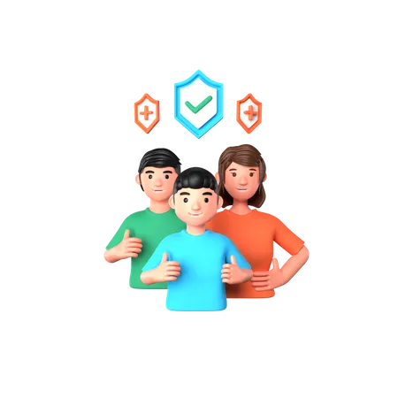 Family Insurance  3D Icon