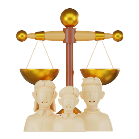 Family law  3D Icon