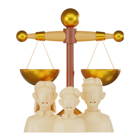 Family law  3D Icon