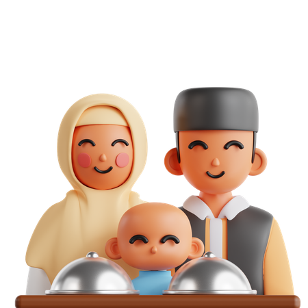 Family Meal  3D Icon