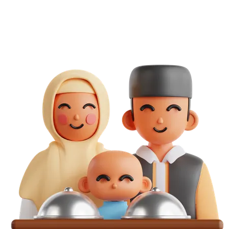 Family Meal  3D Icon