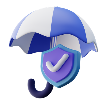 Family Umbrella Insurance  3D Icon