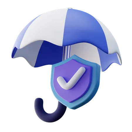 Family Umbrella Insurance  3D Icon