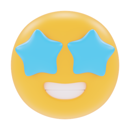 Star Eyes Emoji  3D Icon