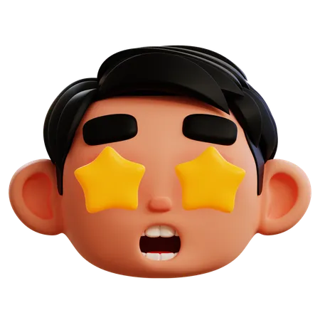 Emoji estrella fan  3D Icon