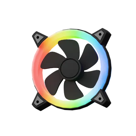 Fan PC RGB  3D Icon