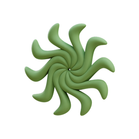 Fan spiral  3D Illustration