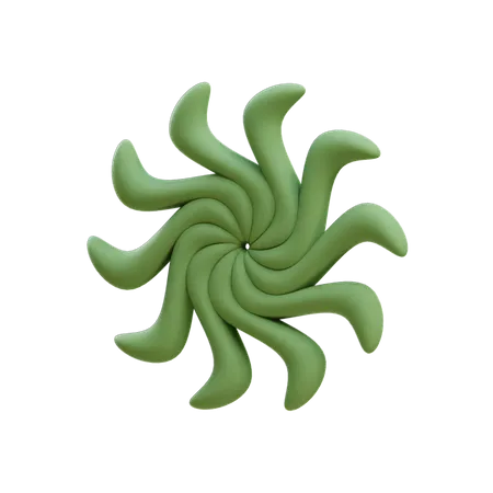 Fan spiral  3D Illustration