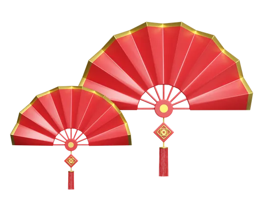 Fan With Tassel  3D Icon