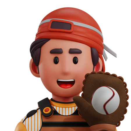 Catcher-Spieler  3D Icon