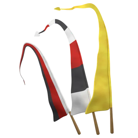 Fanion drapeaux fanion  3D Icon