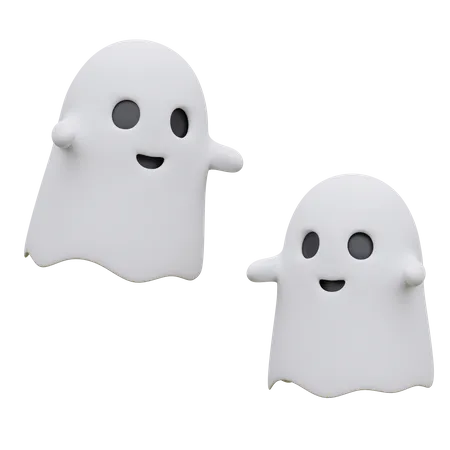 Icone 3 D Do Fantasma Do Dia De Halloween 3D Icon