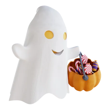 Fantasma assustador  3D Icon