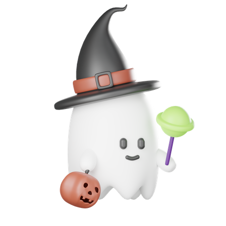 Fantasma com doces  3D Icon