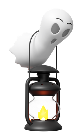 Fantasma com lanterna  3D Icon