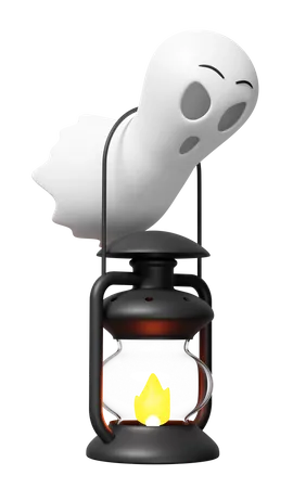 Fantasma com lanterna  3D Icon