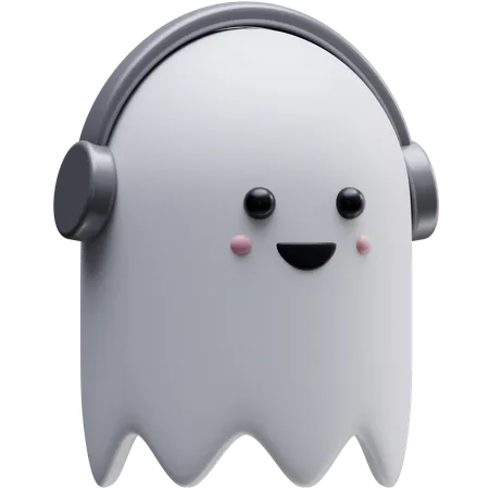 Fantasma con auriculares  3D Icon