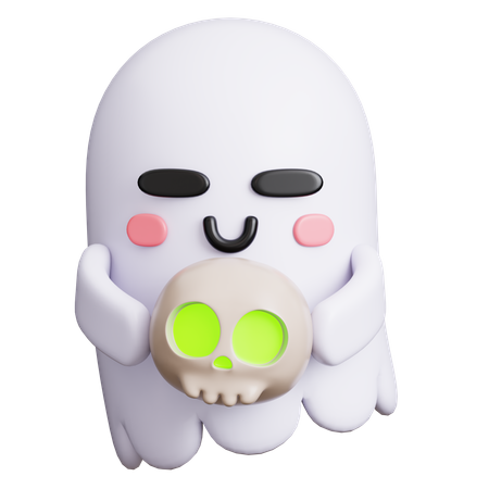 Fantasma con calavera  3D Icon