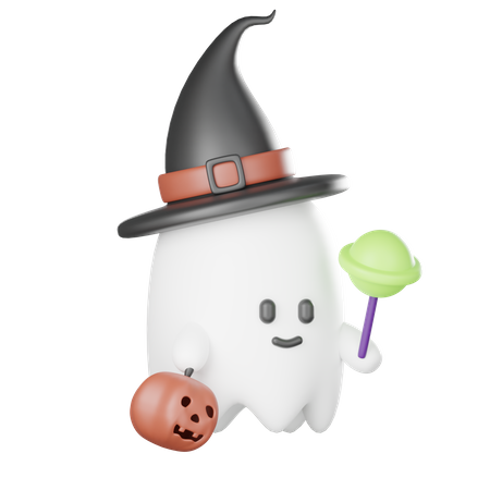 Fantasma con dulces  3D Icon