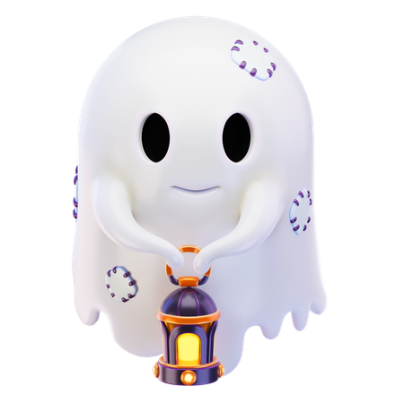 Fantasma con linterna  3D Icon