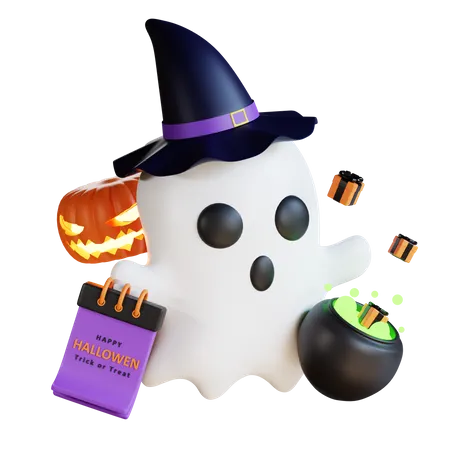 Fantasma con poción  3D Illustration