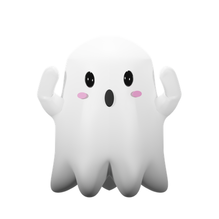 Fantasma de halloween asustando  3D Icon