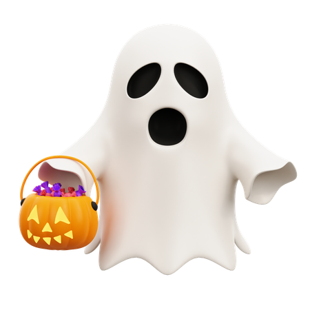 Fantasma de halloween con dulces  3D Icon