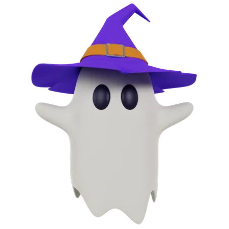 Fantasma de Halloween con gorra  3D Icon