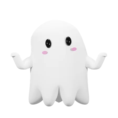 Fantasma de halloween señalando  3D Icon