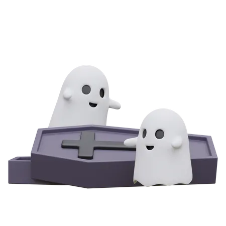 Fantasma del día de halloween  3D Icon